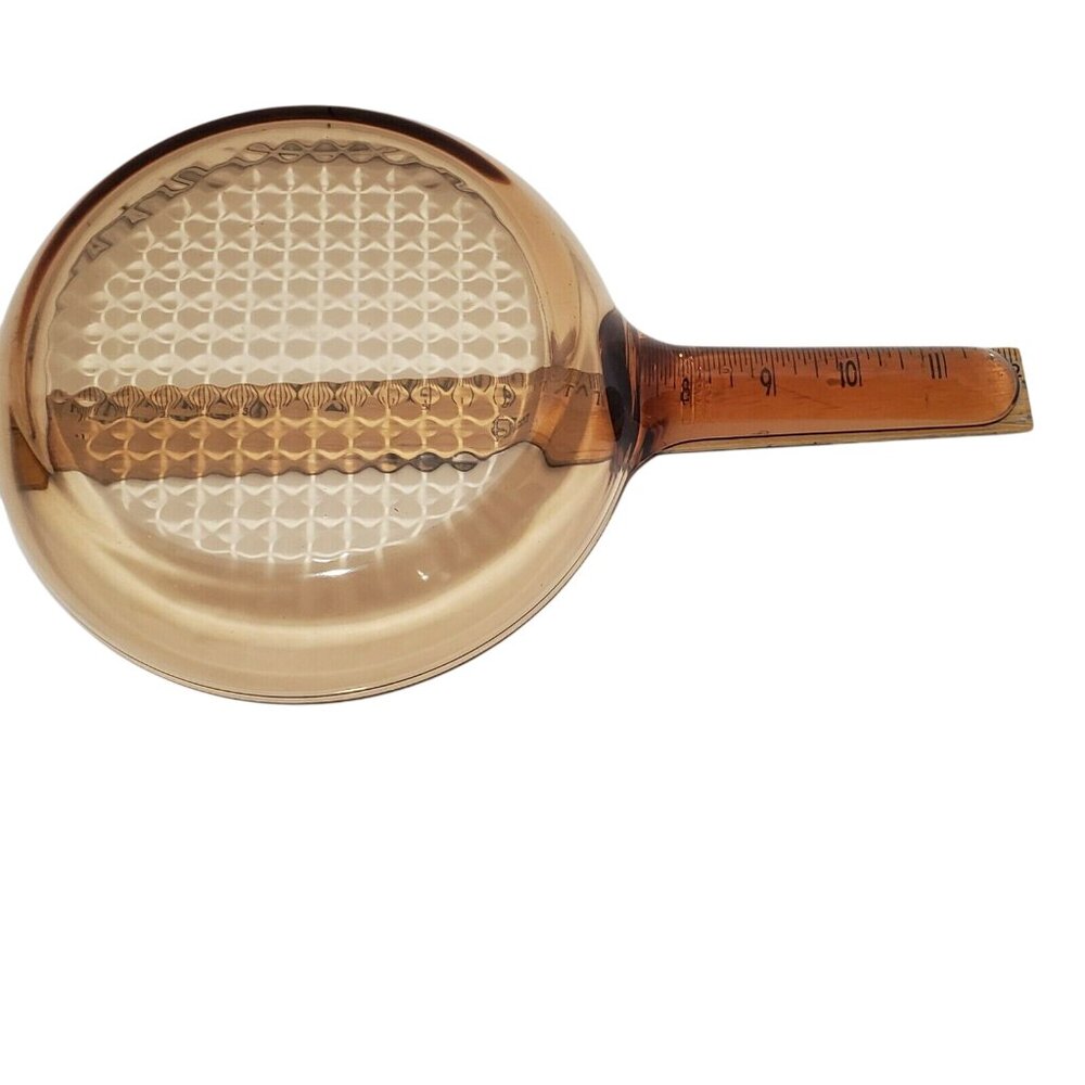 Pyrex Visions Amber Skillet 7" France CorningWare cookware brown retro kitchen - Picture 8 of 8